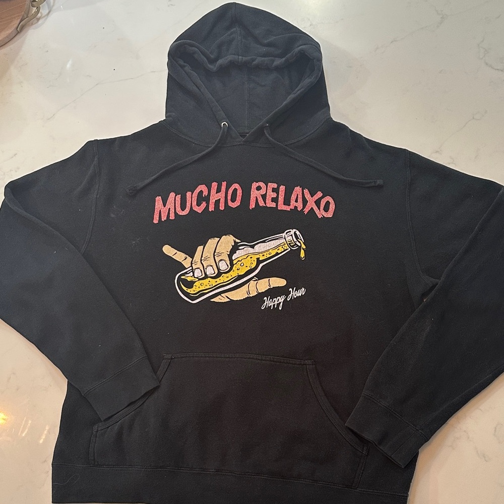 Black Hoodie for Men “Mucho Relaxo”